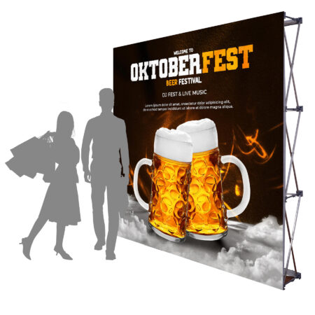 8ft Pop-Up Straight Backdrop Wall Kit