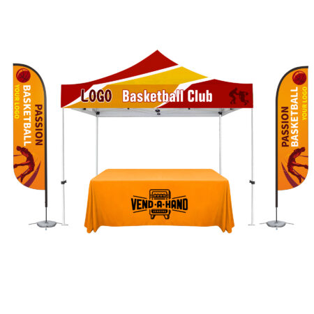 10' Event Tent Kit (w/ Table Throw & Flags)
